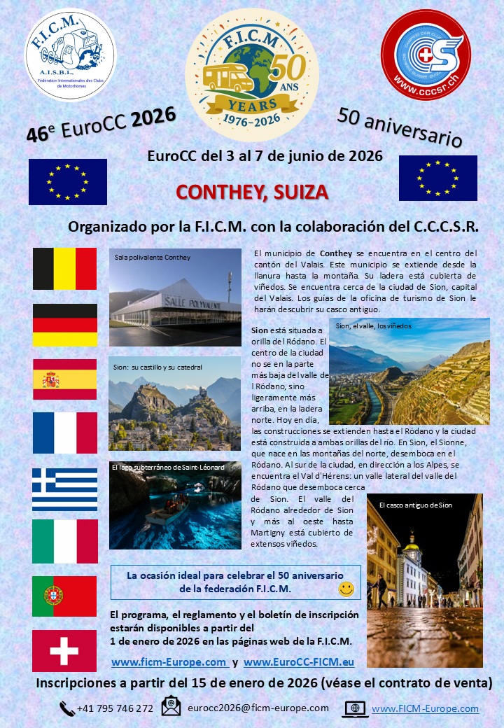 Imagen de Presentación del 46.º EuroCC 2026 / Invitación a la Federación Española de Asociaciones Autocaravanistas (FEAA)